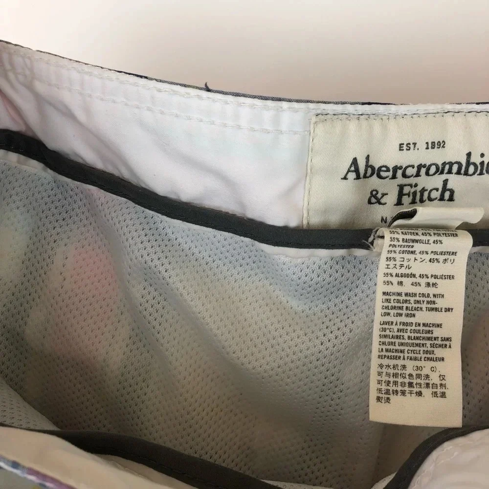 Abercrombie & Fitch Plaid Mesh‎ Lined Board Shorts